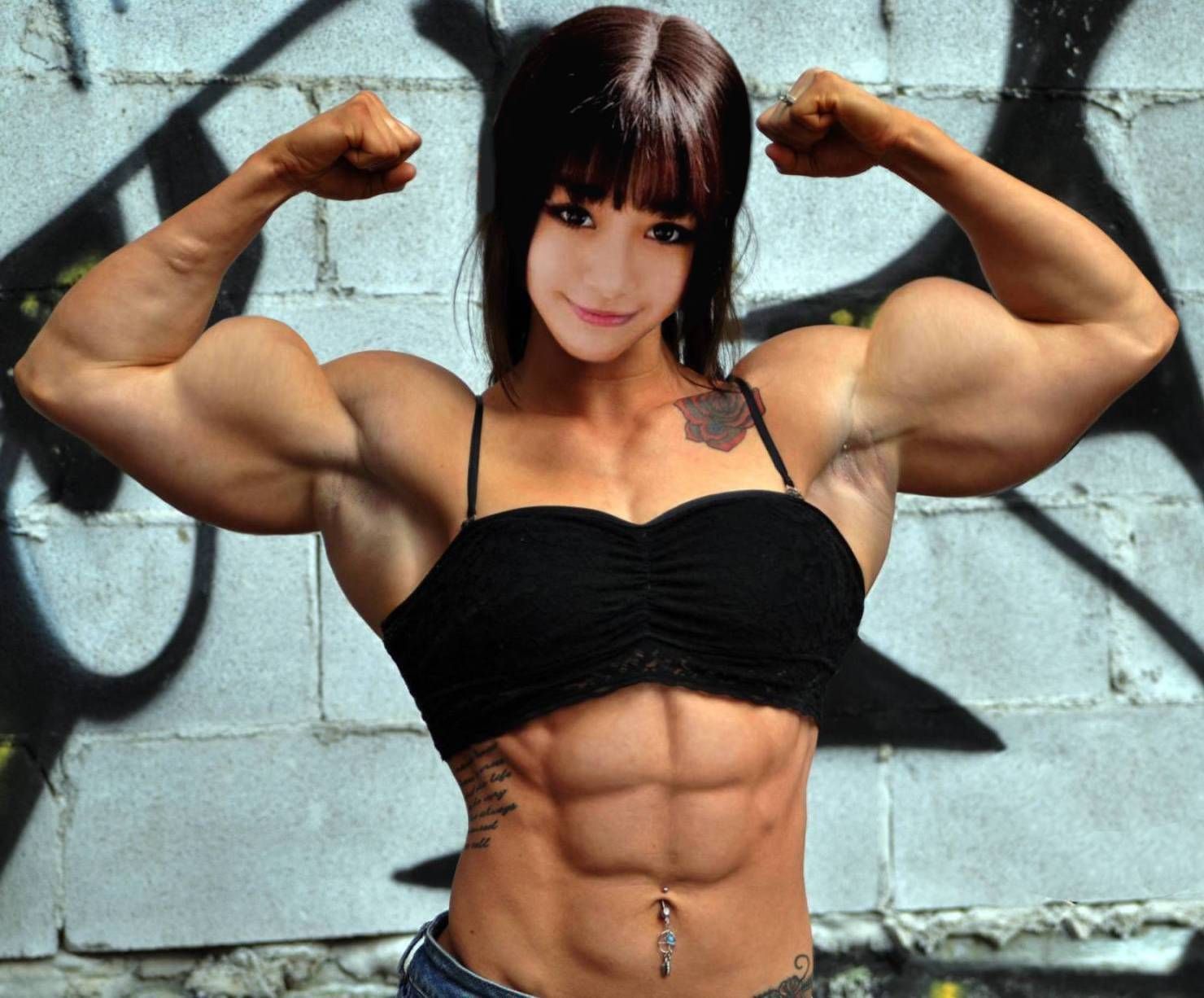 Asian girls biceps