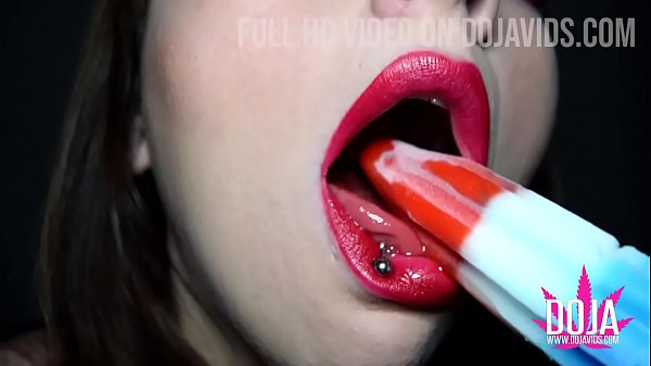 American popsicle tease messy mouth