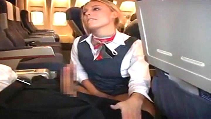Blonde stewardess suck